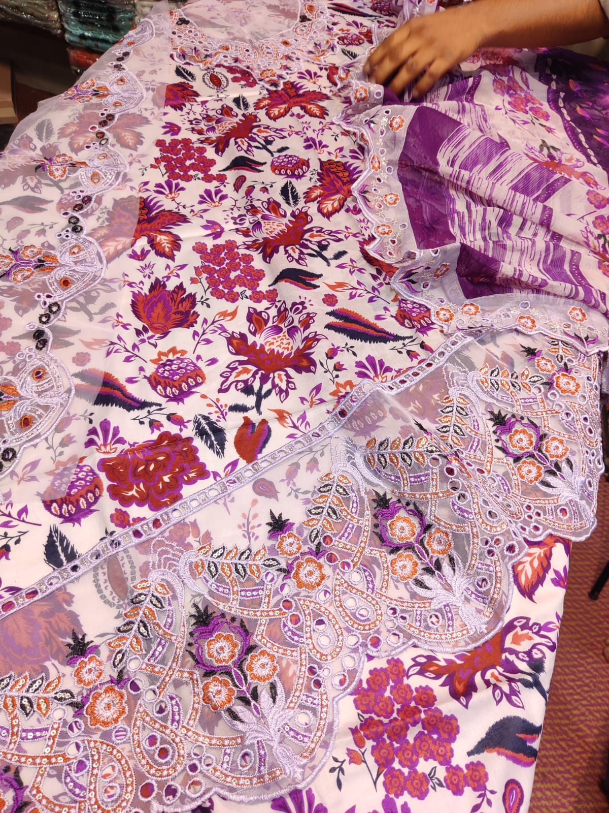 Aga Baroque by Danish Cloth, a detailed fabric with intricate baroque patterns in rich colors, shown in close-up.