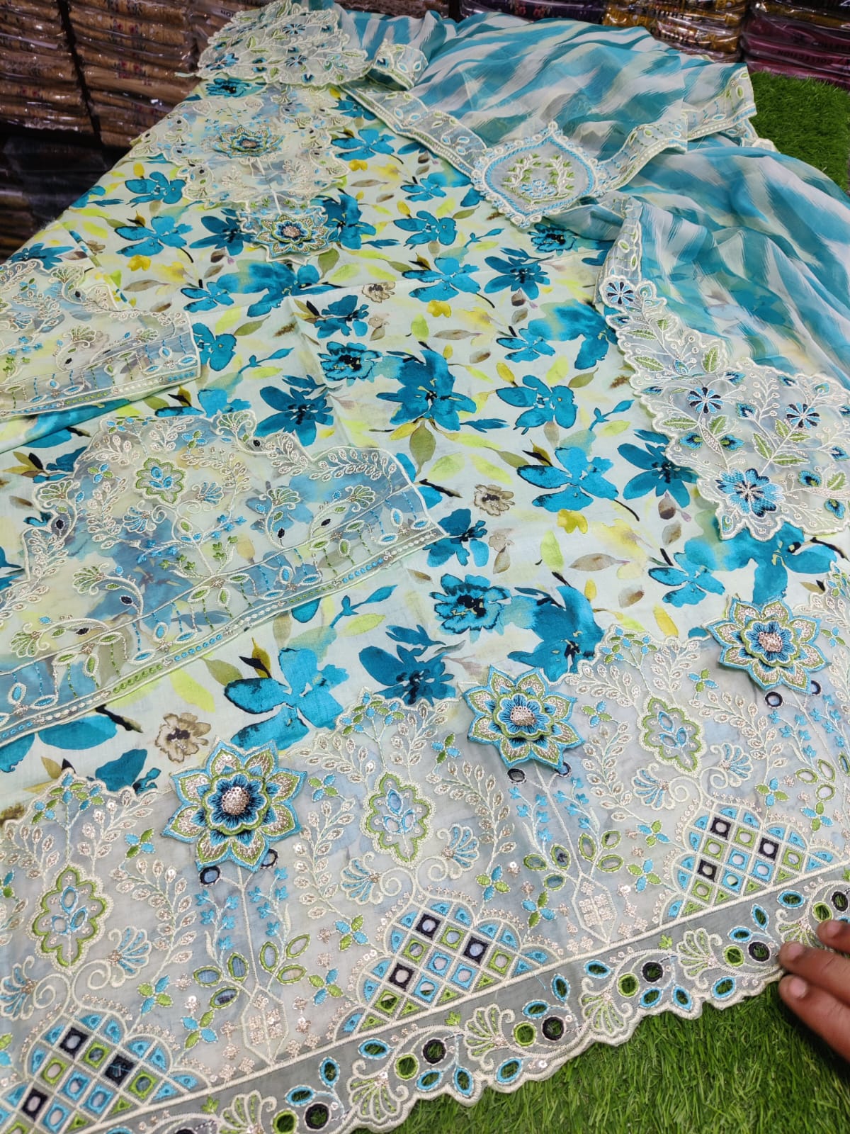 Agha chiffon dupatta 3D